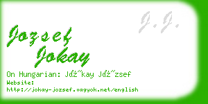 jozsef jokay business card